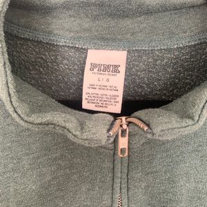 PINK Victoria's Secret Tops - Victoria’s Secret PINK Green 3/4 Zip Pullover L PINK Victoria's Secret Tops - Victoria’s Secret PINK Green 3/4 Zip Pullover L